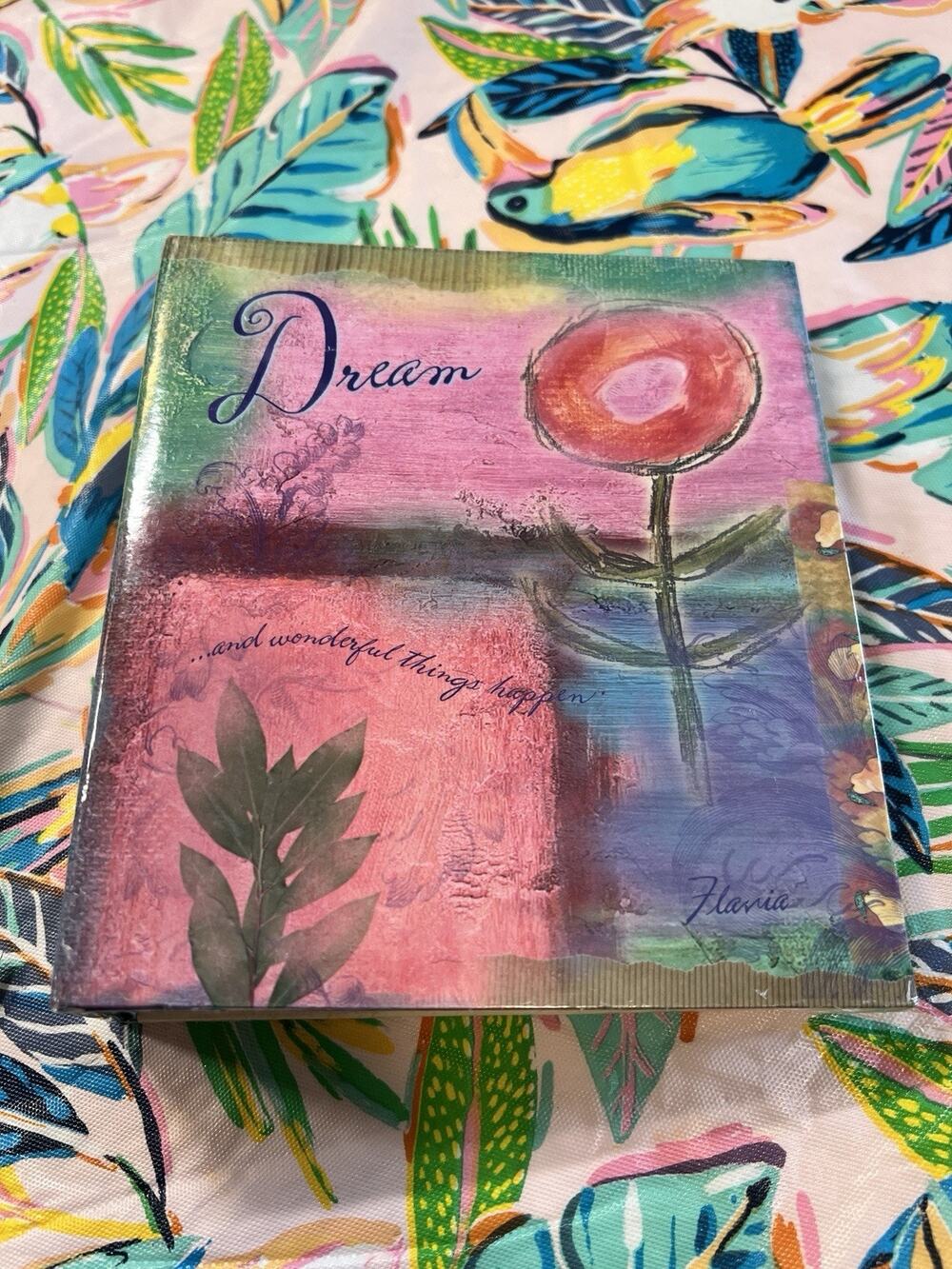 Vintage Flavia Weedn Dream Photo Album Scrapbook 3 Ring Binder 6” X 6.5” NOS